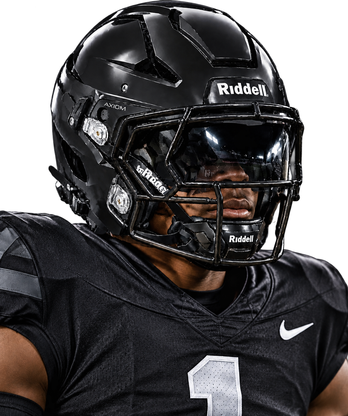 Player wearing Riddell Axiom Adult HELMET