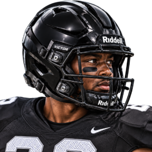player wearing Riddell Victor Football Helmet